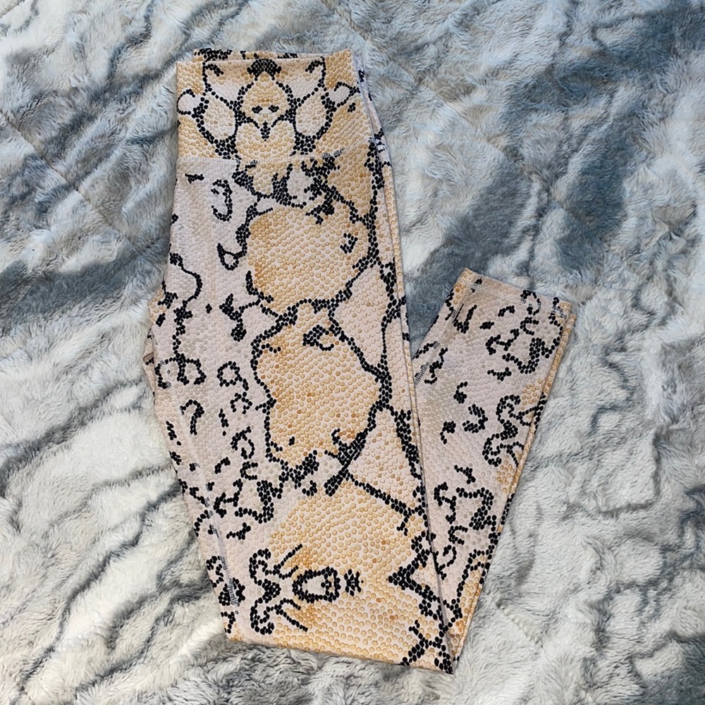 Orange SnakePrint Leggings